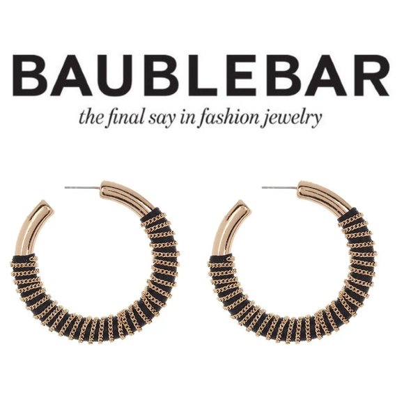 BaubleBar Jewelry - NEW BAUBLEBAR Wrapped Curb Chain Hoop Earrings